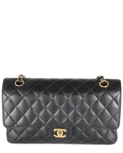Pre-owned Chanel Black Quilted Leather Medium Classic Double Flap Handbag (authentic  Pre-loved)