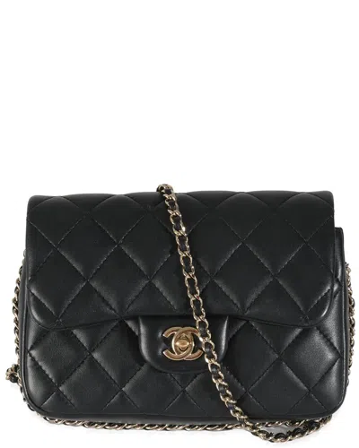 Pre-owned Chanel Black Quilted Leather Mini My Precious Pearls Flap Bag (authentic Pre-  Loved)