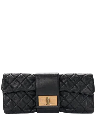 Pre-owned Chanel Black Quilted Leather Re-issue Clutch (authentic Pre-loved)