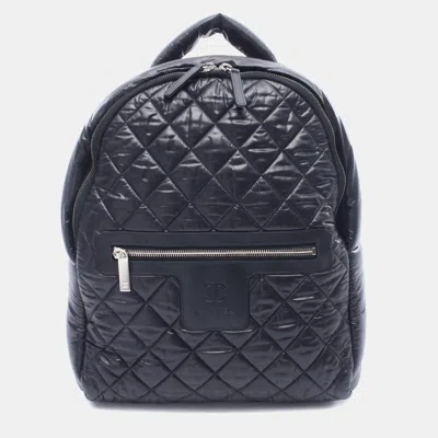 Pre-owned Chanel Black Quilted Nylon Coco Cocoon Backpack