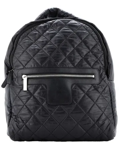 Pre-owned Chanel Black Quilted Nylon Coco Cocoon Backpack Large (authentic Pre-loved)