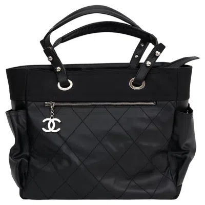 Pre-owned Chanel Black Quilted Paris Biarritz Tote