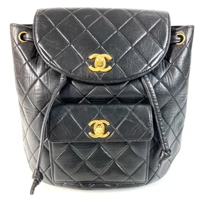 Pre-owned Chanel Black Quilting Leather Backpack ()