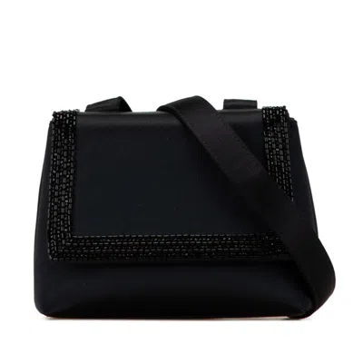 Pre-owned Chanel Black Satin Shoulder Bag ()