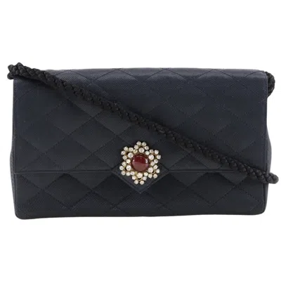 Pre-owned Chanel Black Satin Shoulder Bag ()