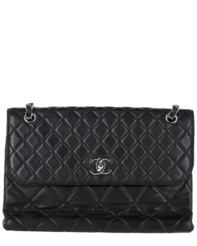 Pre-owned Chanel Black Sheep Leather Maxi Quilted (authentic Pre-loved)