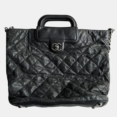 Pre-owned Chanel Black Shopping Tote Bag