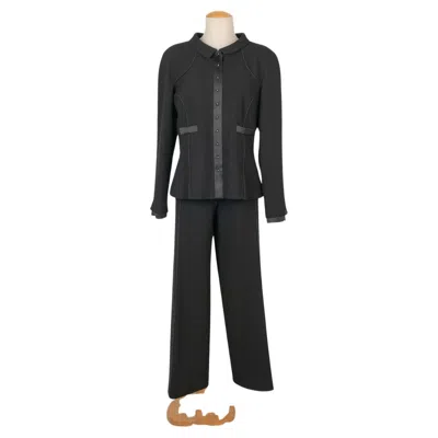 Pre-owned Chanel Black Silk And Wool Pant Suit Fall, 2002