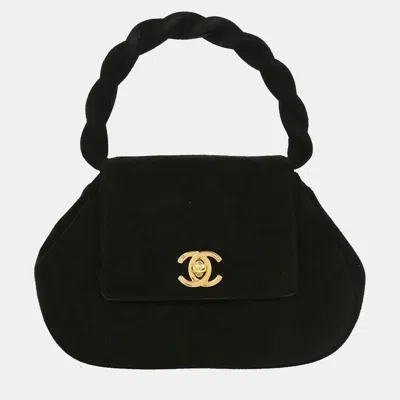 Pre-owned Chanel Black Suede Handbag