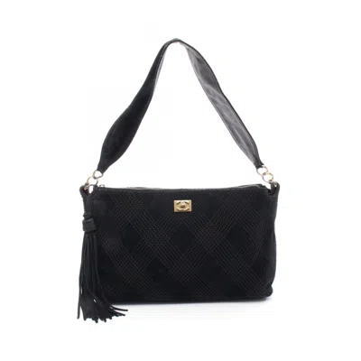 Pre-owned Chanel Black Suede Shoulder Bag ()