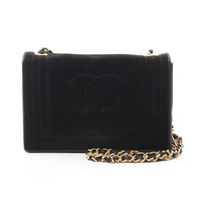 Pre-owned Chanel Black Suede Shoulder Bag ()
