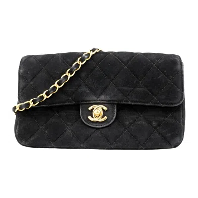 Pre-owned Chanel Black Suede Shoulder Bag ()