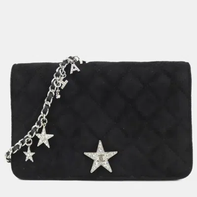 Pre-owned Chanel Suede Chain Wallet