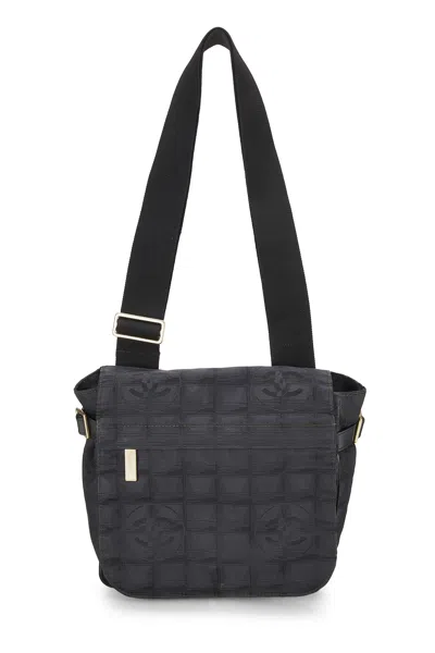 Pre-owned Chanel Black Travel Line Shoulder Bag 
