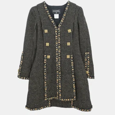 Pre-owned Chanel Black Tweed Coat