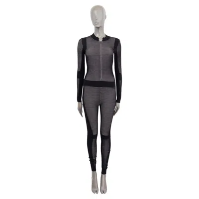 Pre-owned Chanel Black Viscose 2016 16b Technical Knit Jumpsuit 36 Xs