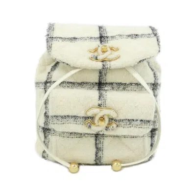Pre-owned Chanel Black White Backpack () In Black, White