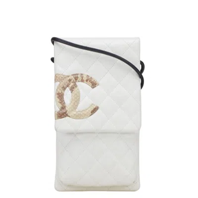Pre-owned Chanel Black White Cambon Ligne Pouch Shoulder Bag () In Multi