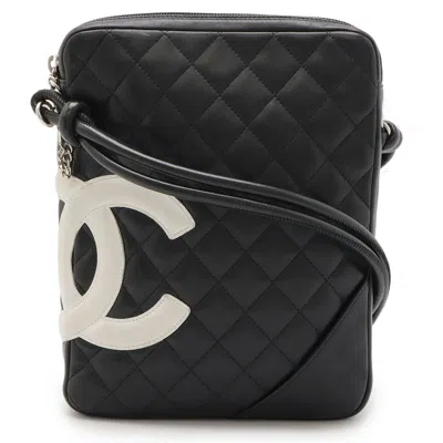 Pre-owned Chanel Black White Cambon Ligne Shoulder Bag ()