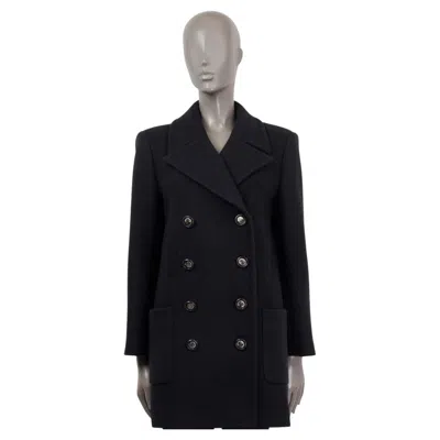Pre-owned Chanel Black Wool 2017 Peacoat Jacket 36 Xs