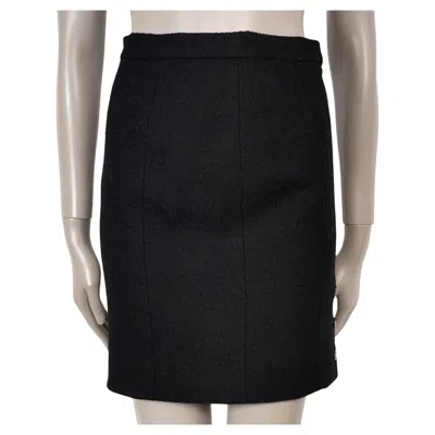 Pre-owned Chanel Black Wool 96p Tweed Mini Skirt S