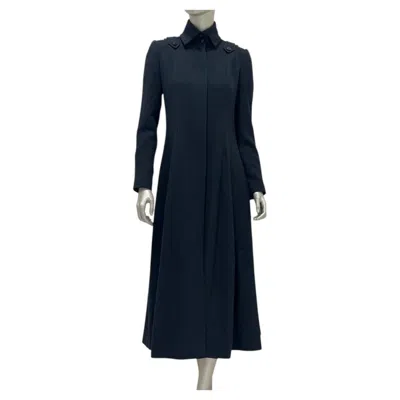 Pre-owned Chanel Black Wool Coat - Silk Lined & Tailored Sz.36