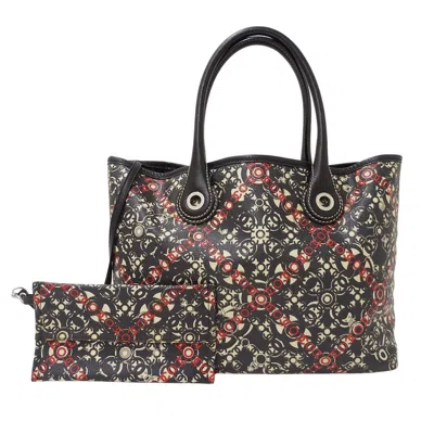 Pre-owned Chanel Black Yellow Pvc Pouch Tote Bag () In Multi