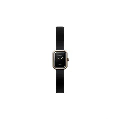 Pre-owned Chanel Black/gold H6125 Première Ribbon 18ct Yellow-gold, Titanium And Rubber Quartz Watch