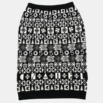 Pre-owned Chanel Black/white Skirt Size 38