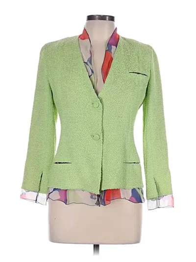 Pre-owned Chanel Blazer Jacket In Green