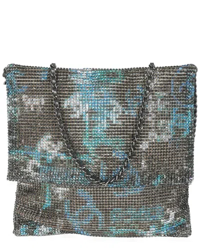 Pre-owned Chanel Blue & Silver Embellished Cc Chainmail Flap Bag (authentic Pre-loved)