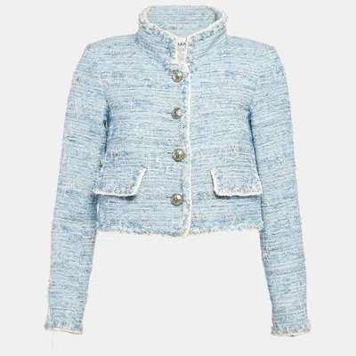 Pre-owned Chanel Blue Blouse Long Sleeve Jacket S