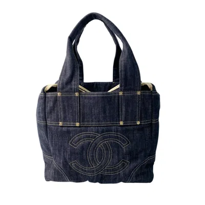 Pre-owned Chanel Blue Blue Tote Bag () In Multi