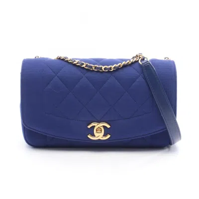 Pre-owned Chanel Blue Cotton Jersey Shoulder Bag ()