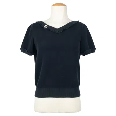 Pre-owned Chanel Blue Cotton Top