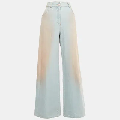 Pre-owned Chanel Blue Denim Flared Jeans M/waist 26"