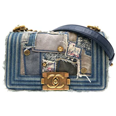 Pre-owned Chanel Blue Denim Shoulder Bag ()