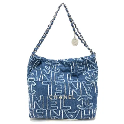 Pre-owned Chanel Blue Denim Shoulder Bag ()