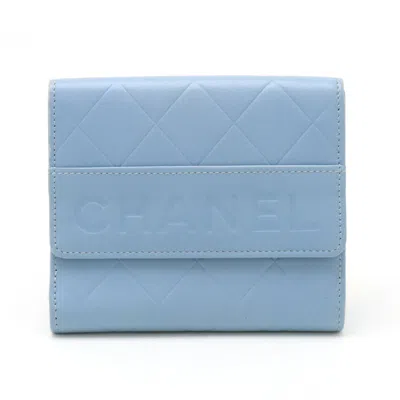 Pre-owned Chanel Blue Leather Coin Purse/coin Case ()