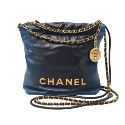 Pre-owned Chanel Blue Leather Handbag Shoulder Bag ()