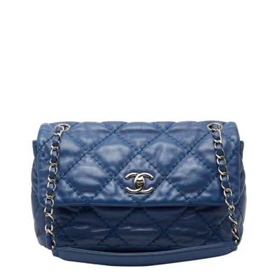 Pre-owned Chanel Blue Leather Handbag Shoulder Bag ()