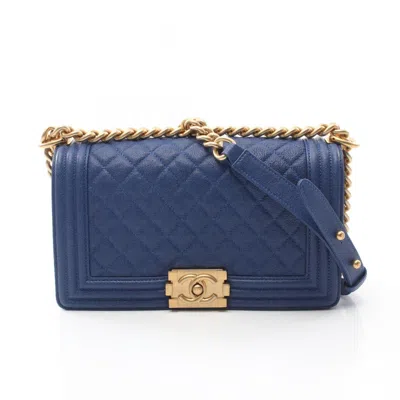 Pre-owned Chanel Blue Leather Shoulder Bag ()