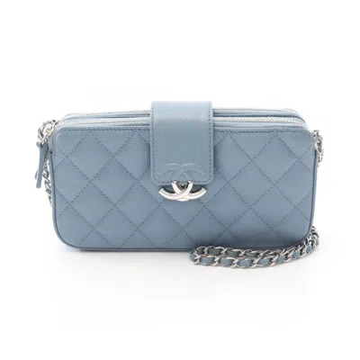 Pre-owned Chanel Blue Leather Shoulder Bag ()