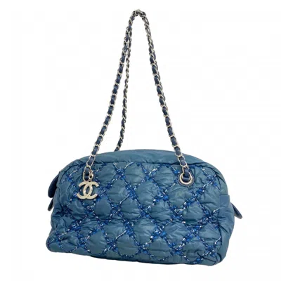 Pre-owned Chanel Blue Nylon Shoulder Bag ()
