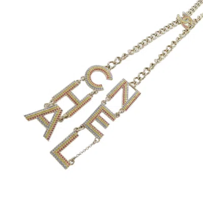 Pre-owned Chanel Blue Pink Yellow Necklace () In Multi