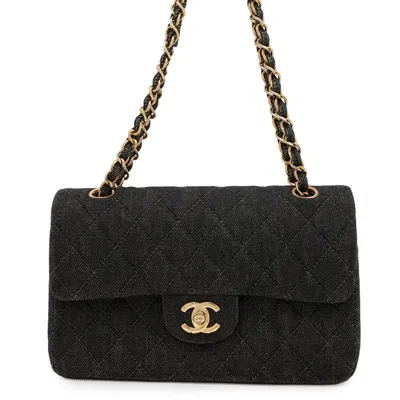 Pre-owned Chanel Blue Shoulder Bag () In Black