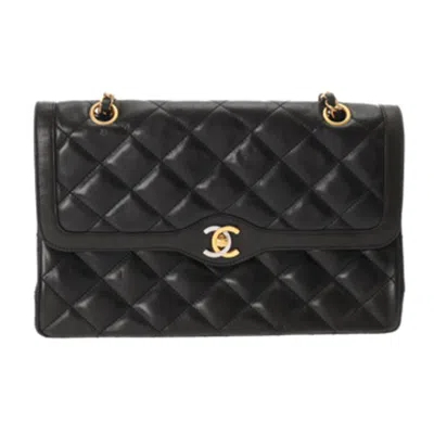 Pre-owned Chanel Blue Suede Shoulder Bag () In Black