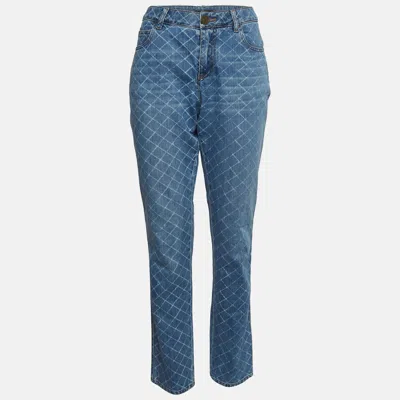 Pre-owned Chanel Blue Washed Denim Jeans M Waist 31"
