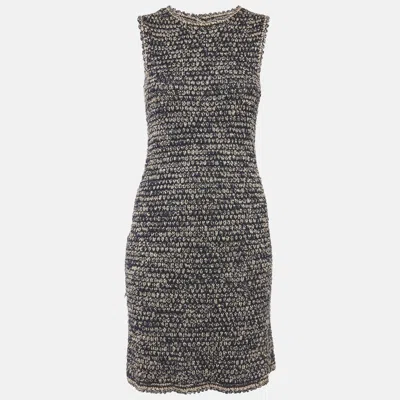 Pre-owned Chanel Blue/pink Crochet Mini Dress S