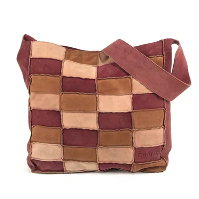 Pre-owned Chanel Bordeaux Brown Suede Shoulder Bag () In Multi